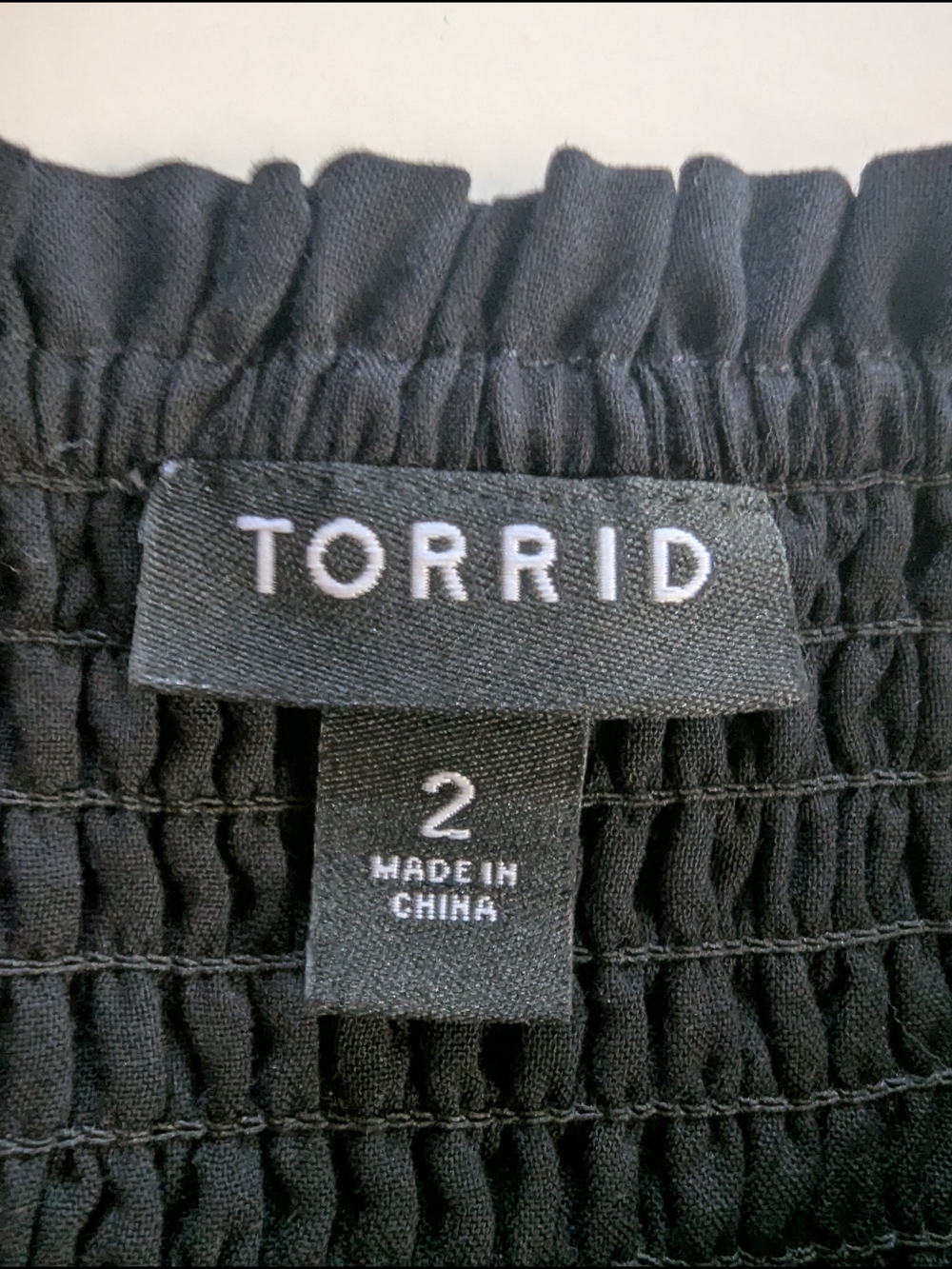 Torrid Black Babydoll Challis Corset Top Sleeveless Peplum Hook-Eye Plus Size 2 - Picture 9 of 11
